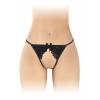 Fashion Secret String ficelle ouvert Sandra noir - Fashion Secret