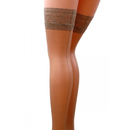 Passion bas et collants Bas couture ST022 beige 17 deniers - Passion