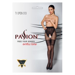 Passion bas et collants Collants ouverts TI013 20/40 deniers - noir