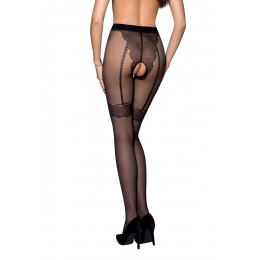 Passion bas et collants Collants ouverts TI016 20 deniers - noir