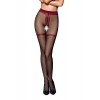 Passion bas et collants Collants ouverts TI019 20 deniers - noir/rouge