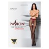 Passion bas et collants Collants ouverts TI019 20 deniers - noir/rouge