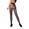 Passion bas et collants Collants ouverts couture TI022 - noir