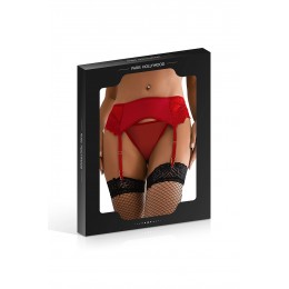 Paris Hollywood Porte-jarretelles en dentelle avec string rouge