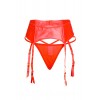 Paris Hollywood Porte-jarretelles wetlook avec string rouge