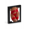 Paris Hollywood Porte-jarretelles wetlook avec string rouge