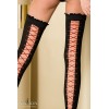 Passion bas et collants Bas autofixants ST101 Noir et rouge