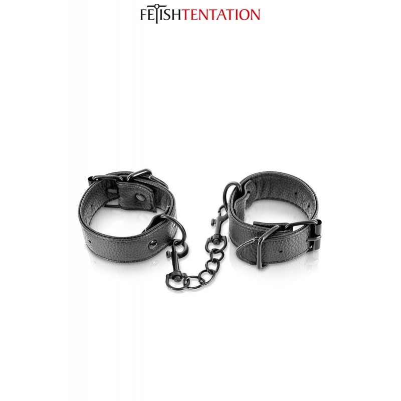 Fetish Tentation Menottes simili cuir ajustables - Fetish Tentation