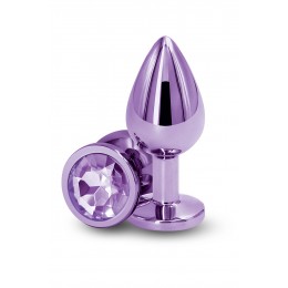 NS Novelties Plug bijou aluminium chromé violet M