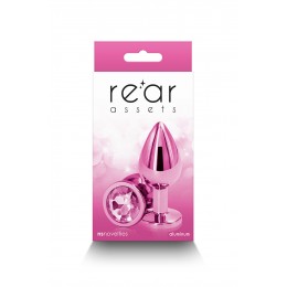 NS Novelties Plug bijou aluminium chromé rose M