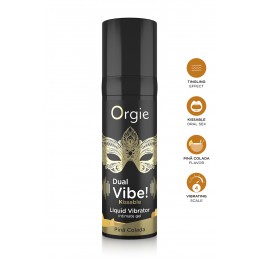 Orgie Gel d'excitation Dual Vibe Pina Colada Liquid Vibrator