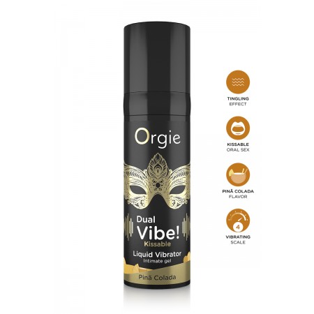 Orgie Gel d'excitation Dual Vibe Pina Colada Liquid Vibrator