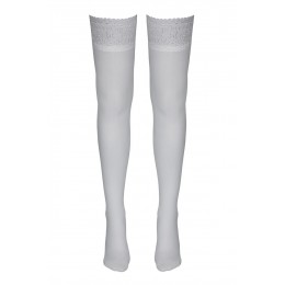 Cotelli Legwear Bas autofixants blanc - Cotelli Legwear