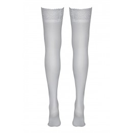 Cotelli Legwear Bas autofixants blanc - Cotelli Legwear