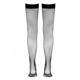 Cotelli Legwear Bas résille autofixants noir - Cotelli Legwear