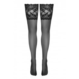 Cotelli Legwear Bas autofixants large jarretière dentelle noir