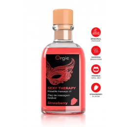 Orgie Huile de massage embrassable Sexy Therapy fraise