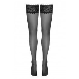 Cotelli Legwear Bas autofixants noir Hold up - Cotelli Legwear