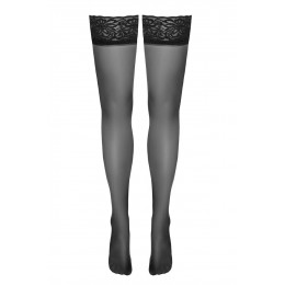 Cotelli Legwear Bas autofixants noir Hold up 3 - Cotelli Legwear