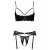 Cotelli lingerie Ensemble lingerie ouverte noir - Cotelli Lingerie