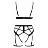 Cotelli lingerie Set lingerie BDSM harnais noir - Cotelli Lingerie