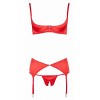 Cotelli lingerie Ensemble lingerie 3 pièces ouvert rouge - Cottelli Lingerie