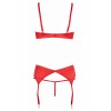 Cotelli lingerie Ensemble lingerie 3 pièces ouvert rouge - Cottelli Lingerie