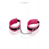 Leather SM Pink and black ankle cuffs