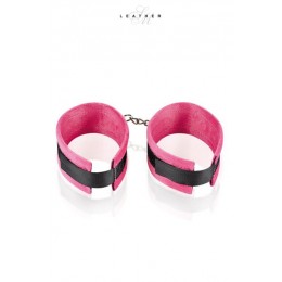 Leather SM Pink and black ankle cuffs