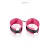 Leather SM Pink and black ankle cuffs