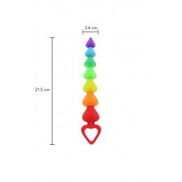 Toy Joy Stimulateur anal Rainbow Heart Beads - Toyjoy