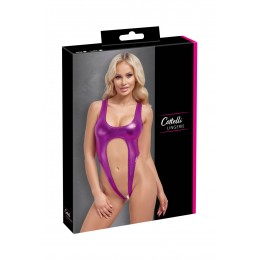 Cotelli lingerie Body rose métallisé ouvert à l'entrejambe - Cotelli Lingerie