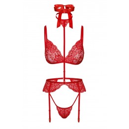 Kissable 21670 Ensemble 5 pièces Bondage Red Lace Kiss 243 - Kissable