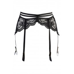 Axami 21657 Porte-jarretelles tulle et dentelle noir V-10712 - Axami