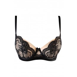 Axami 21658 Soutien-gorge tulle et dentelle noir V-10711 - Axami