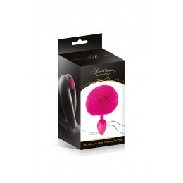 Sweet Caress Plug queue de lapin - fuchsia