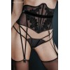 Petite Noir String double lanières en tulle