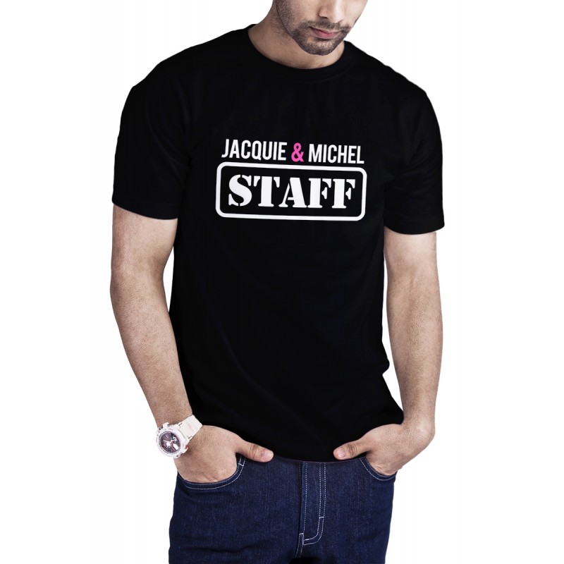 Jacquie & Michel T-shirt Jacquie et Michel Staff - noir