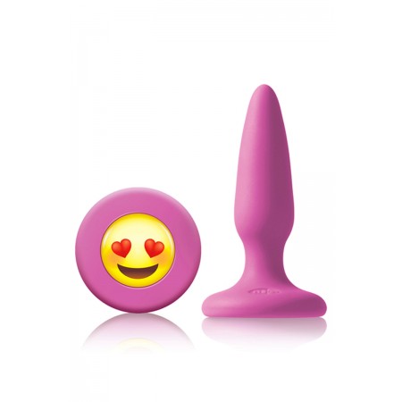 NS Novelties 15844 Plug Anal Mojis ILY Small - rose