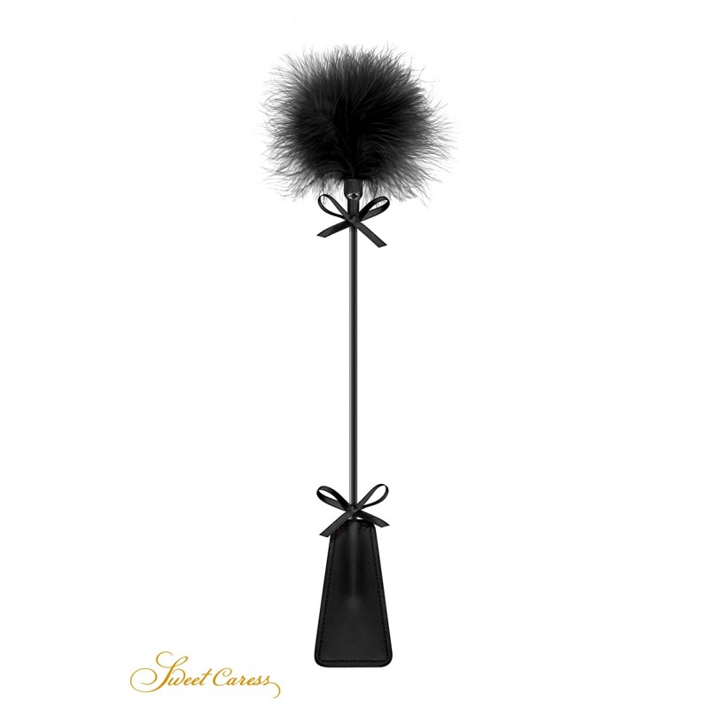 Sweet Caress Tapette avec pompon noir - Sweet Caress