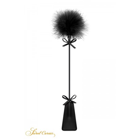 Sweet Caress Tapette avec pompon noir - Sweet Caress