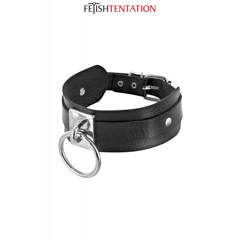 Fetish Tentation Collier BDSM large avec anneau - Fetish Tentation