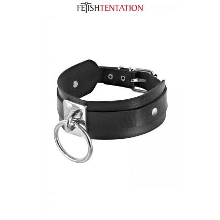 Fetish Tentation Collier BDSM large avec anneau - Fetish Tentation