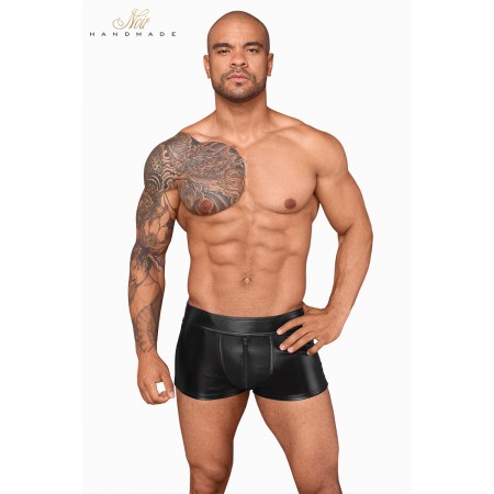 Noir Handmade Short wetlook et filet H058