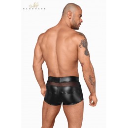 Noir Handmade Short wetlook et filet H058