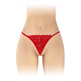 Fashion Secret String avec perles Venusina - rouge