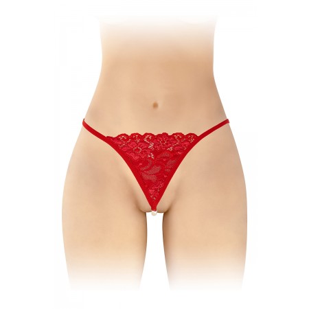 Fashion Secret String avec perles Venusina - rouge