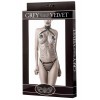 Grey Velvet Lingerie SM cuir et chaînes 3 pièces - Grey Velvet