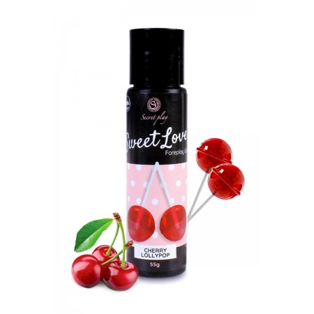 Secret Play Lubrifiant comestible sucette à la cerise - 60 ml