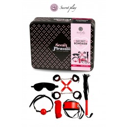 Secret Play Kit BDSM 8 pièces - Rouge & Noir